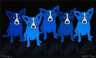 Not Framed Canvas Print Home Decor Wall Art Picture George Rodrigue Blue Dog 2