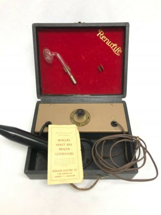 Renulife Electric Co Model 2 Violet Ray Antique Health Machine