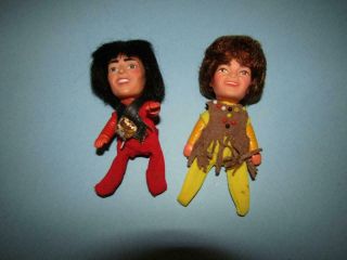 Vintage 1970s Remco The Monkees Mickey Dolenz Davy Jones Finger Ding Doll Puppet