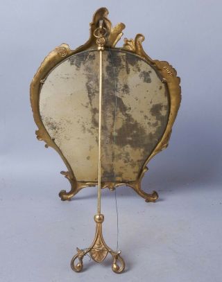 Unusual Antique 19c B&H Bradley Hubbard Brass Dresser Boudoir Mirror 3