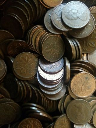 10 Pounds of Copper Canadian Pennies (cents) 98 Copper Bullion 2