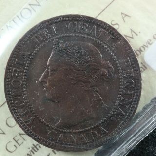 1 Cent 1894 Thick " 4 " Iccs Ms - 60 Brown Canada One Large Penny Queen Victoria C ¢