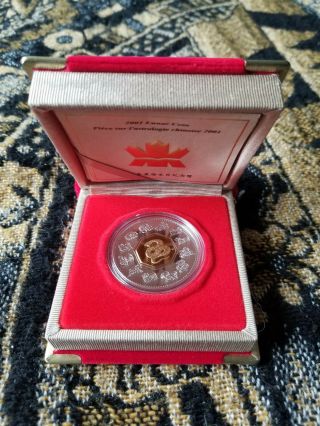 Rcm Canada Lunar Year Sterling Silver Proof Coin - 2001 - Snake