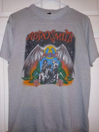 Vintage 80s Aerosmith T - Shirt 1984 - 85 Back In The Saddle Tour Band Rock