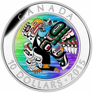 First Nations Art: Mother Feeding Baby - 2015 Canada $10 Fine Silver Coin
