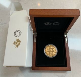 2020 Masters Club $20 Iconic Maple Leaves - Pure Silver Coin Gold Plated