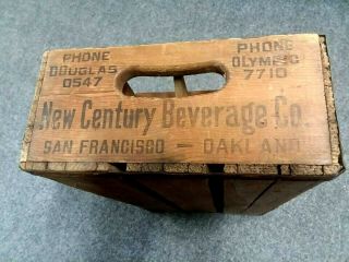 Antique San Francisco Oakland " Belfast Dry " Wood Soda Crate California Beverage