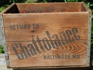 Antique Baltimore Chattolanee Spring Water Bottle Crate
