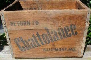 ANTIQUE BALTIMORE CHATTOLANEE SPRING WATER BOTTLE CRATE 2