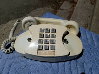 Pac Tel Push Button Phone Beige Vintage Antique Analog Telephone Princess