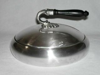 F.  B.  Rogers Silver Co Round Covered Divided Glass " Nut - Relish - Candy " Dish 5749
