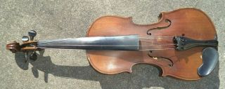Fine Antique Full Size German Violin Amati Model Label Playable