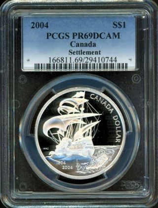 2004 $1 Pcgs Pr69dcam - 400th Anniversary Of 1st Settlement In Canada