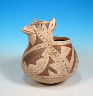 Casas Grandes Antique Mexican Owl Figural Folk Art Pottery Hohokam Effigy Bowl