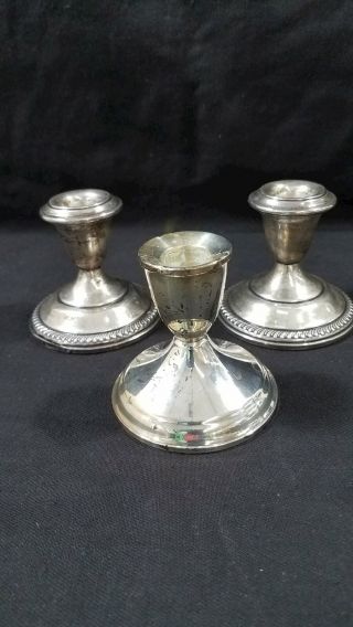 Weighted Sterling Candle Holders 724gr