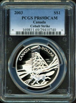 2003 $1 Pcgs Pr69dcam - 100th Anniversary Of Cobalt Oil Strike