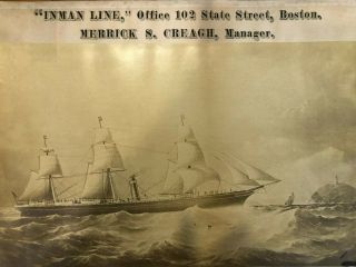 1800 ' s Inman Steamship Line Print 2