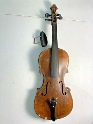 Antique Finely Made Violin With Irish Harp Logo 3