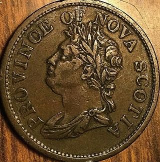 1824 Canada Nova Scotia One Penny Token Coin