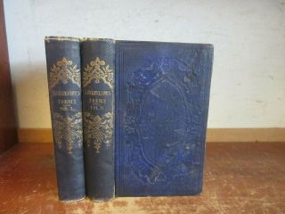 Old Poems By Henry Wadsworth Longfellow Book Set 1864 Antique Hiawatha Legend,