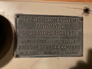 ' The Johnson System Automatic Temperature Regulation ' Antique Gage/Switch Panel 3