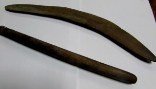 Antique Australian Aboriginal Childrens Old Boomerang & Club Teaching Model