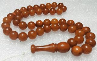 Antique Natural Baltic Amber Rosary Prayer Round Bead Prayer عتيق الزي، العنبر