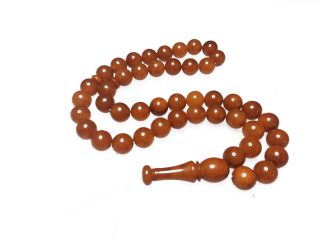 Antique natural baltic amber rosary prayer round bead prayer عتيق الزي، العنبر 3