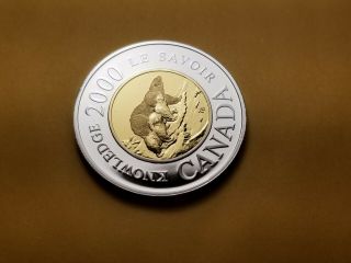 Canada 2000 Knowledge Toonie $2 Sterling Silver Proof Gem Coin. 3