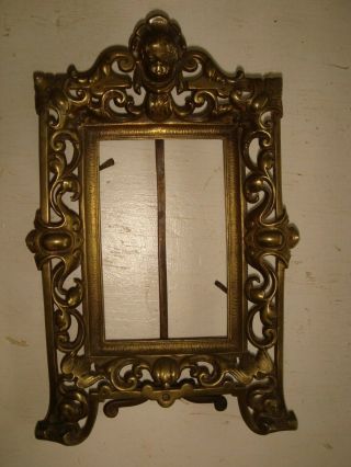 Antique Victorian Ornate Brass Picture Photo Frame 7  X 4.  5