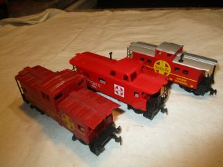 Vintage Ho Scale Group Of 3 Cabooses