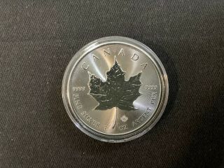 2021 Canada $5 1oz Silver Maple Leaf Bullion Coin.  9999 Fine Bu Dollar Round