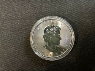 2021 Canada $5 1oz Silver Maple Leaf Bullion Coin.  9999 Fine BU dollar round 2