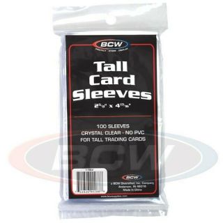 Case Of 10000 Bcw Tall / Widevision / Gameday Trading Card Soft Poly Sleeves
