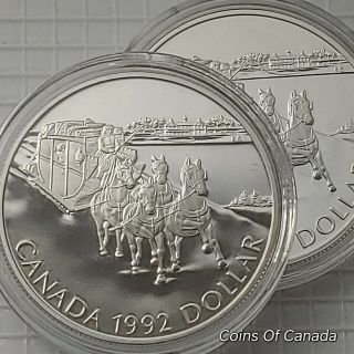 1992 Canada Silver Dollar Uncirculated Proof Coin - Multiple Avail Coinsofcanada