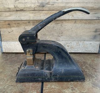 Antique Cast Iron Cummins No 15 Perforating Machine Cancelled Bank