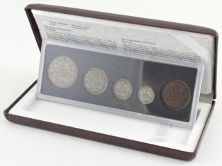 1998 Canada 5 Coin 90th Anniversary Antiquated Coin Set - & Display Box 660