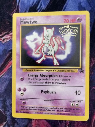 3 | Mewtwo | Wotc Black Star Promo | Pokemon Card |