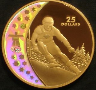 Canada 25$ Silver Proof 2007 Vancouver Olympics Alpine Skiing Km 742