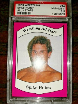 1983 Wrestling All Star Spike Huber Graded Psa 8.  5