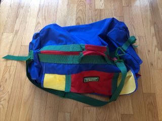 Vintage 80s United Colors Of Benetton Multi Color Duffle Bag Travel