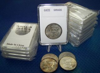 100 Coin Holders Slab For Us Half - Dollar An D Canadian Ml 1 Oz Gold 30.  5mm