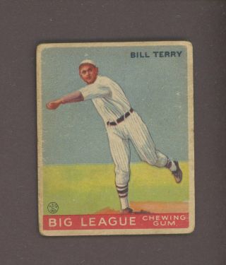 1933 Goudey 20 Bill Terry York Giants Hof