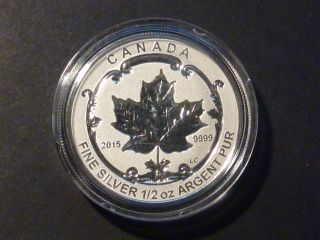 Canada 2015 $4 Silver Maple Leaf 1/2 Oz Single,  From Fractional Sml Set