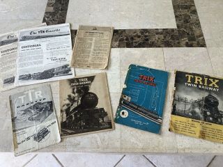 Selection Of Trix Twin Railway Catalogues Late 1930s & 1950s In Poorer