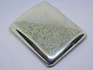 1918 Antique English Sterling Silver Cigerette Case.  84 Grams.  Makers V.  P.  M.  Co