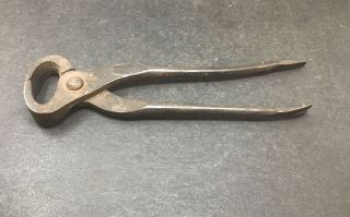 Antique Blacksmith Farrier Nippers Horse Shoe Nail Puller Pliers Screwdriver