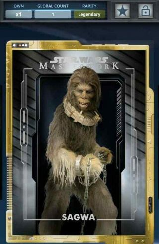 Star Wars Card Trader - W4 Masterwork Legendary Gold Gilded Sagwa 1/1