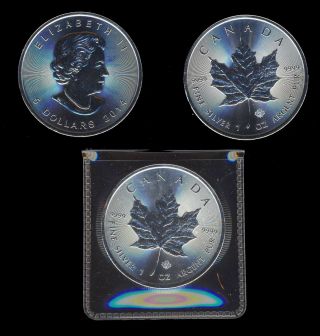 Canada 2014 One Coin $5 Dollar 1 Oz Uncirculated.  9999 Silver