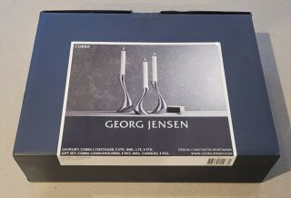 Georg Jensen Cobra Candleholder 3 Piece Gift Set - Candle Holder - Steel